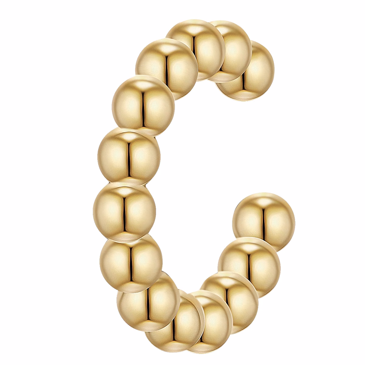 Ohrklemme Sterling Silber in Gelbgold