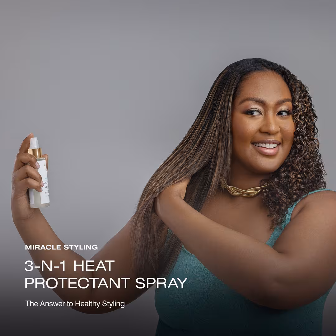 tgin  Miracle Styling 3-N-1 Heat Protectant Spray