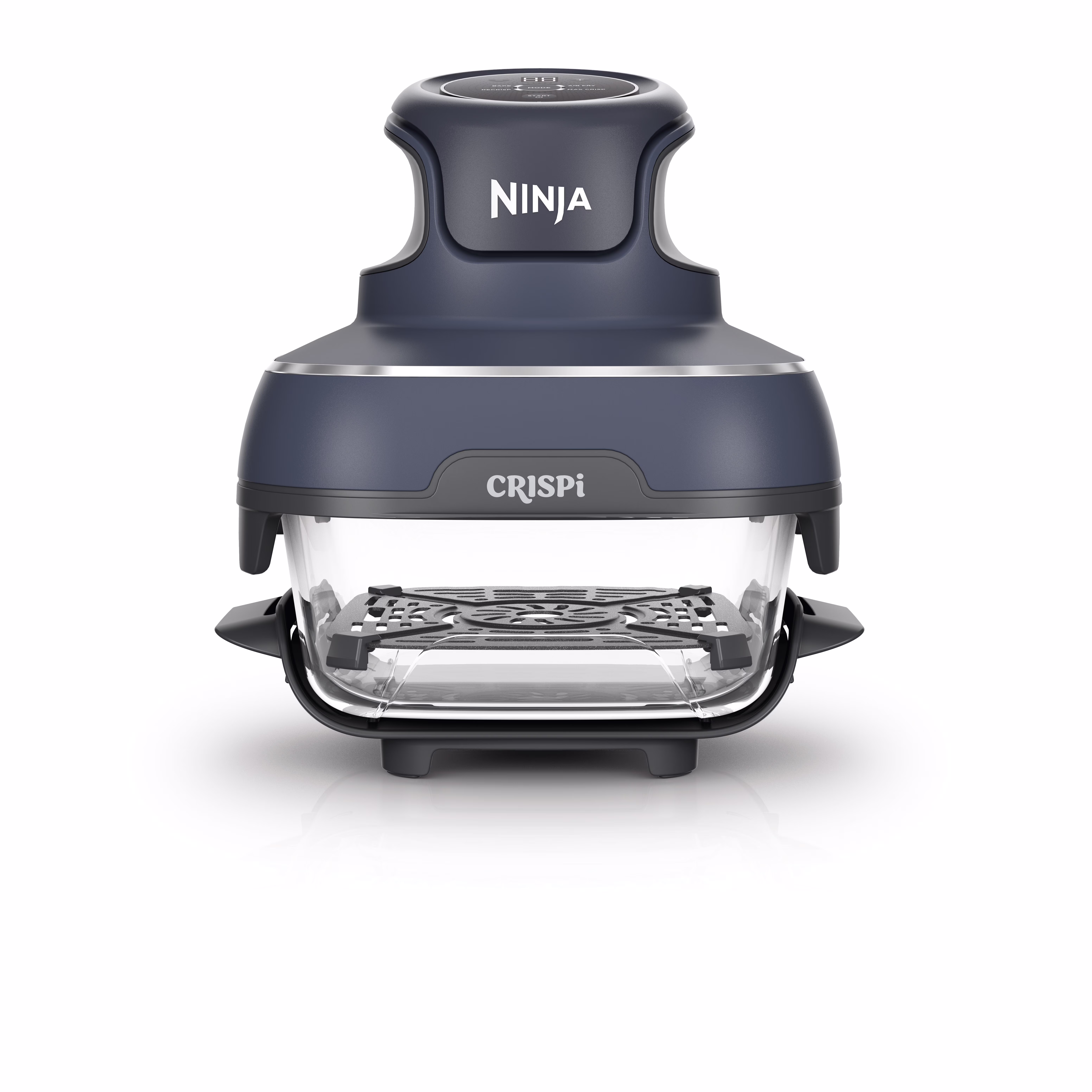 Ninja Crispi 4-in-1 Portable Glass Air Fryer Cooking System, 4-Qt & 6-Cup Containers, Cyberspace
