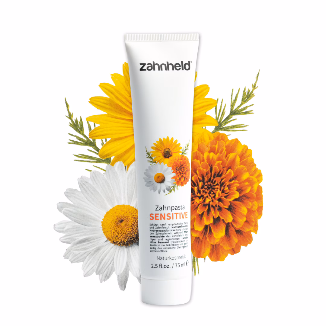 Zahnpasta Sensitive (75 ml) – beruhigende Pflege für empfindliche Zähne, mit Hydroxylapatit & Fluorid, vegan