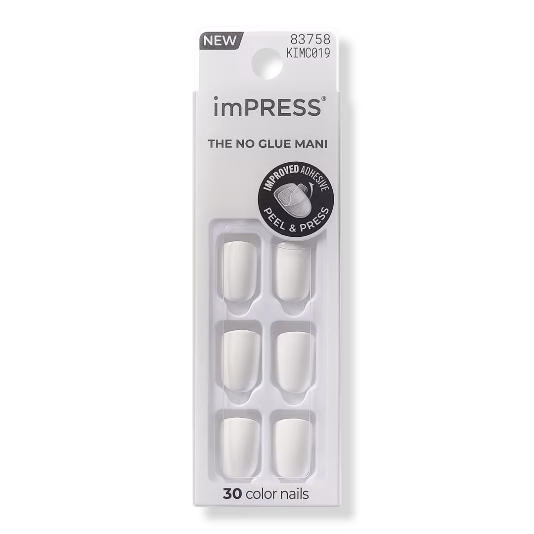 Kiss  Impress Color Short Squoval Press On Nails