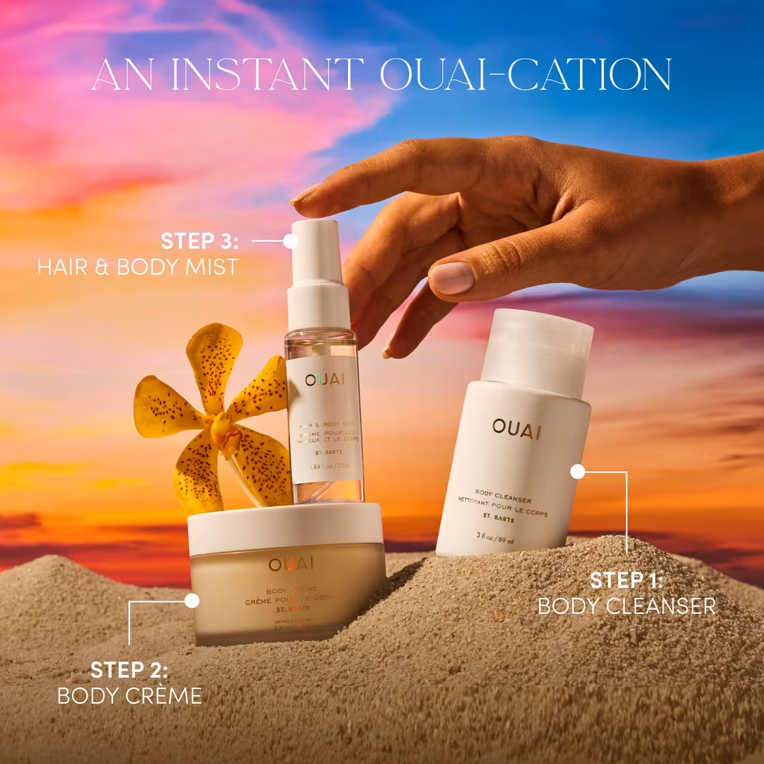 OUAI  St. Barts Body Cleanser & Body Lotion Kit