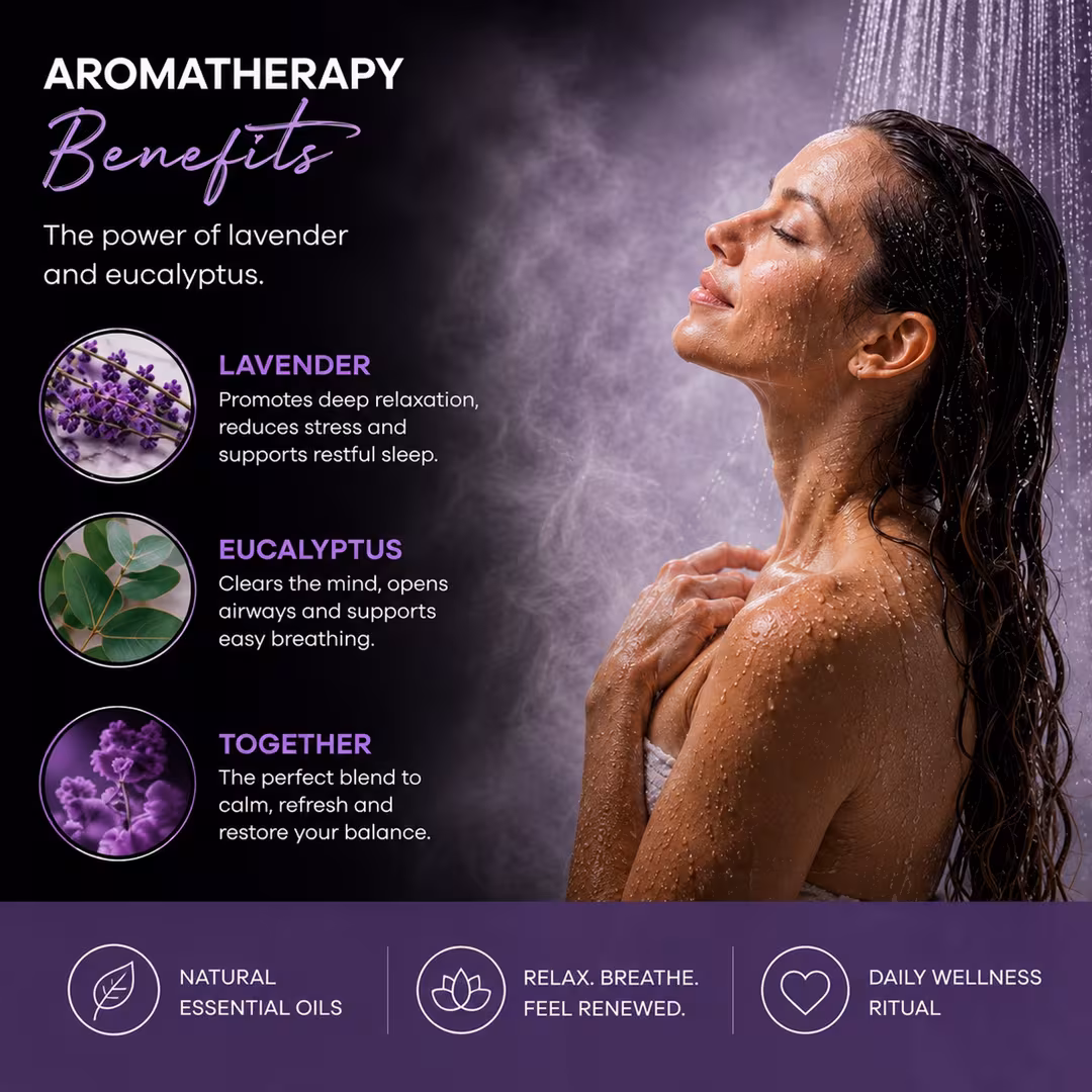 Dermasuri  Lavender Eucalyptus Shower Steamers Aromatherapy Tablets