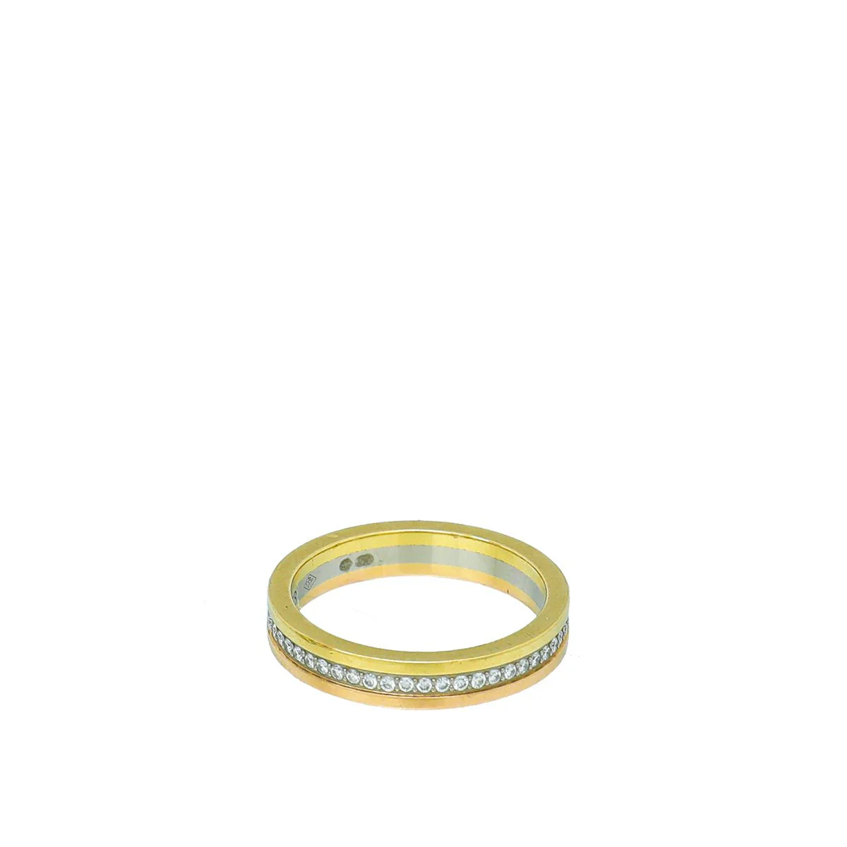 Cartier 18K Trinity Gold Diamond Vend?me Louis Cartier Wedding Band 51