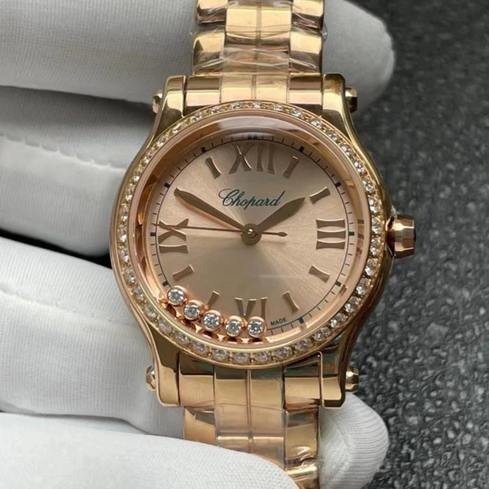 Chopard Watch Happy Diamond 30mm Pink Gold Diamond