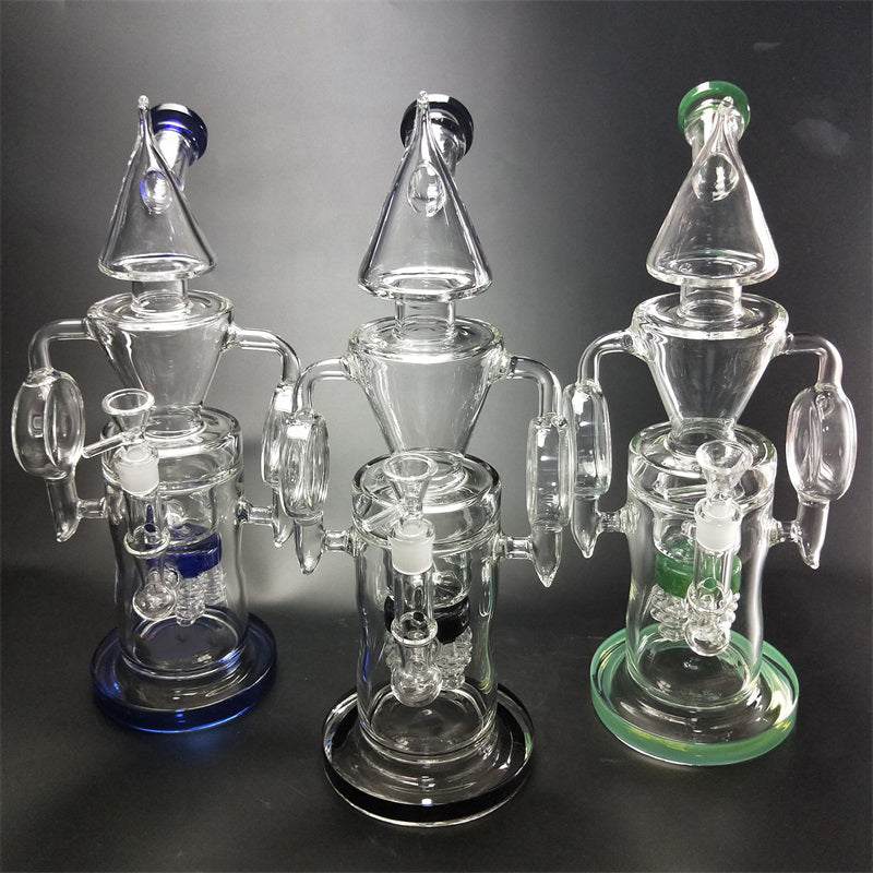 15 Triangle Recycler Glass Bong