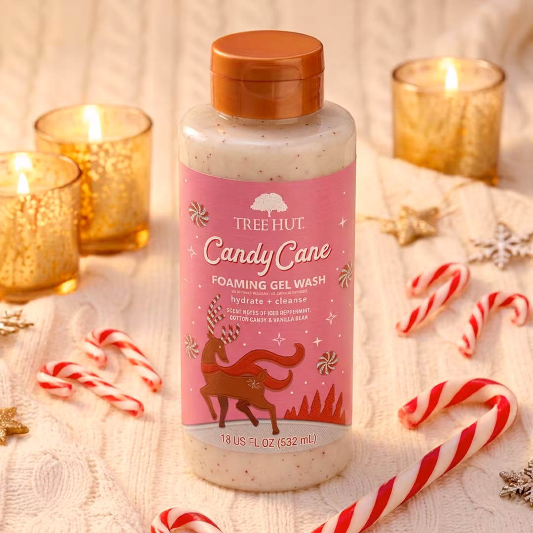 Tree Hut  Candy Cane Foaming Gel Wash