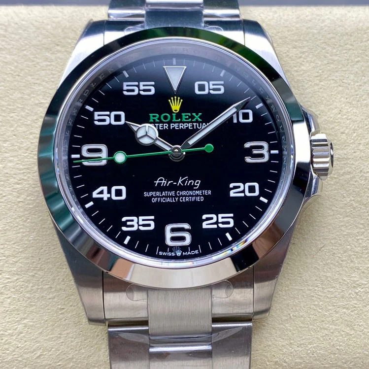 Rolex Watch Air King 40mm Silver Black