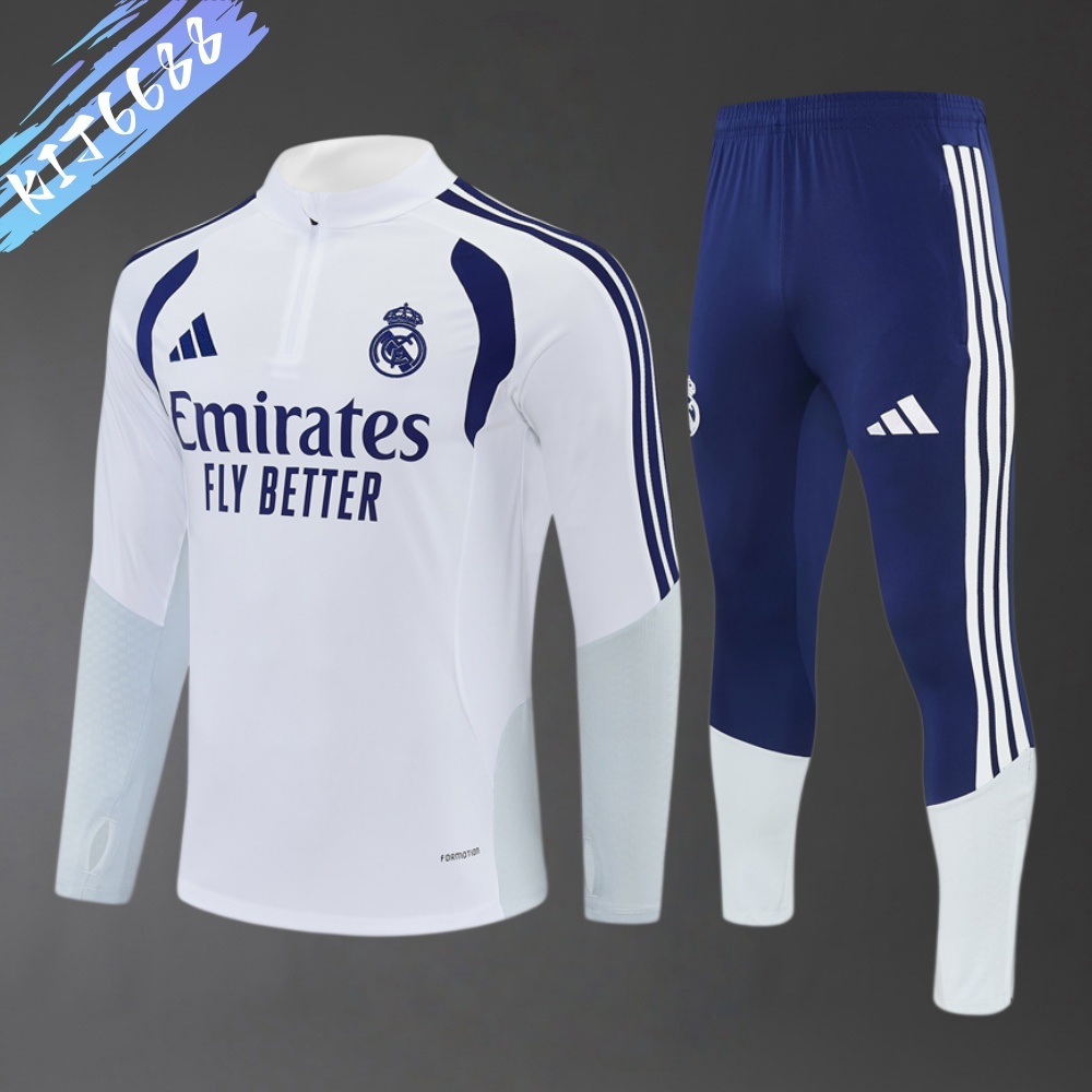 2026/2027 Real Madrid Half Zip Training Kit (Adult Kids Kit)