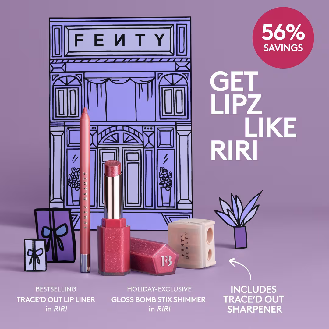 FENTY BEAUTY by Rihanna  Lipz Like Riri 2-Piece Lip Set + Sharpener​ Makeup Gift Set