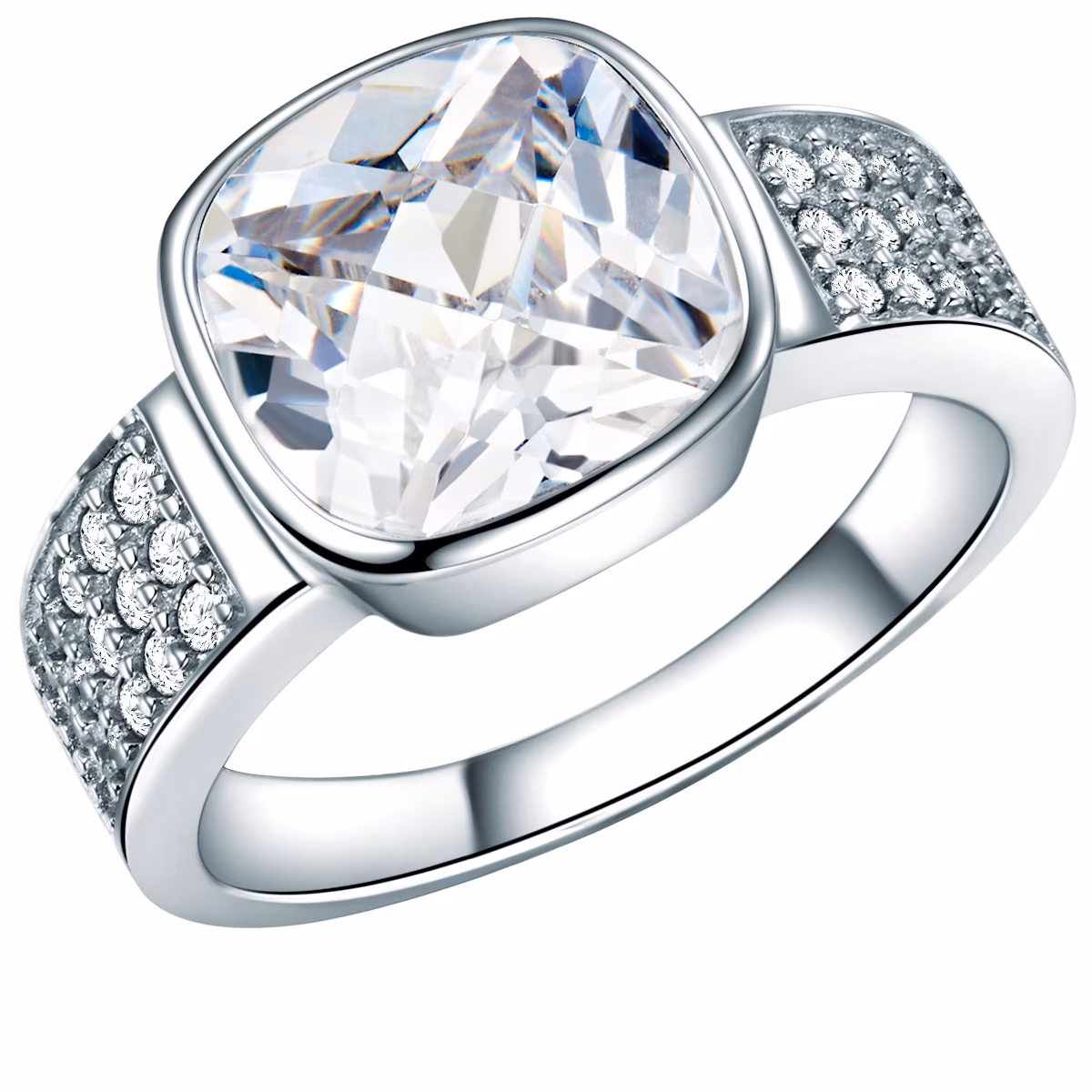 Ring Sterling Silber Zirkonia in Silber