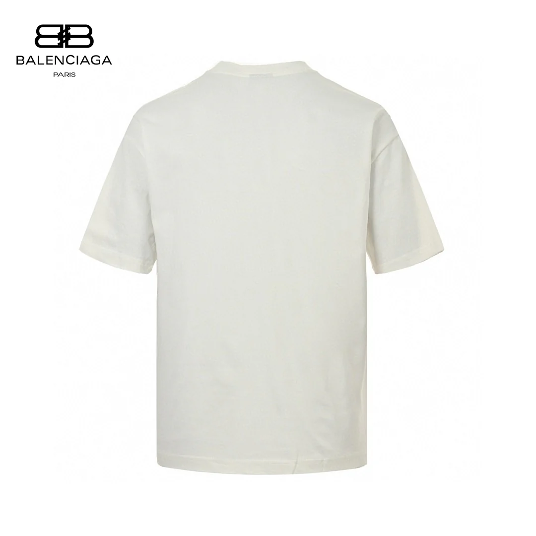 Balenciaga Smoke Print Logo T-Shirt (White)