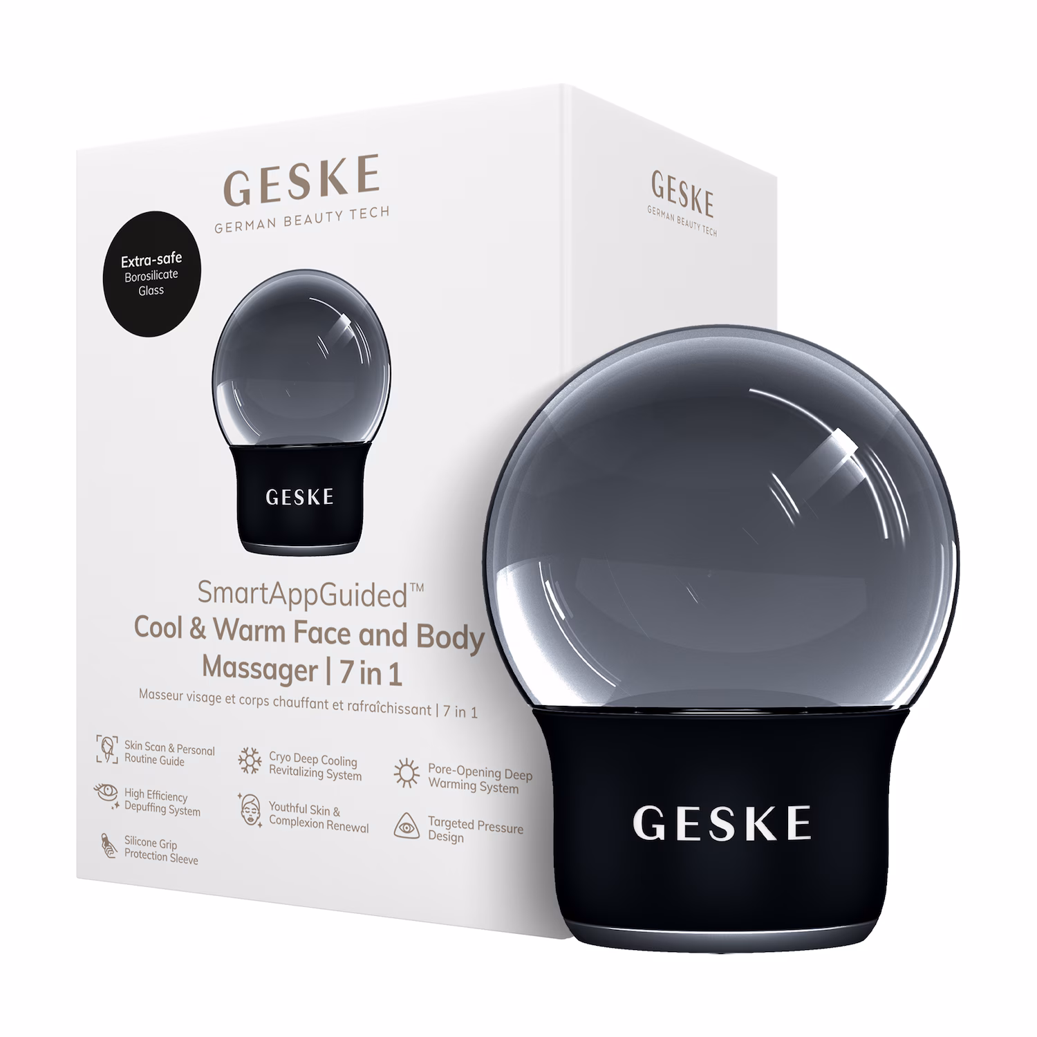 GESKE SmartAppGuided™ Cool & Warm Face & Body Massager | 7 in 1
