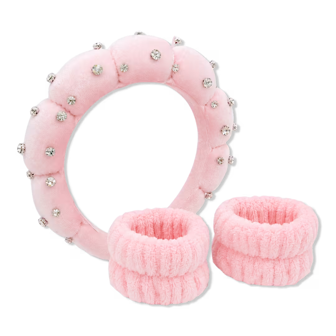 The Vintage Cosmetic Company  Rhinestone Headband and Wrist cuff Set