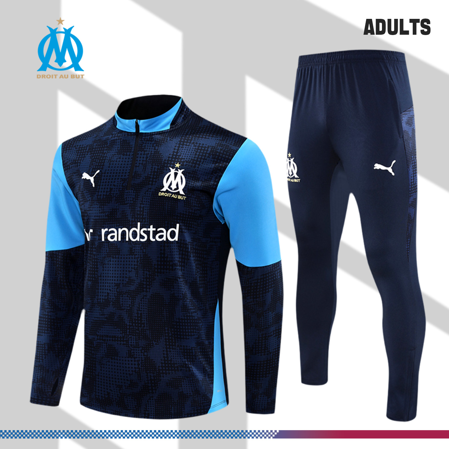 2025/2026 Marseille Adult Half Zip Training Kit (Adult Kit)
