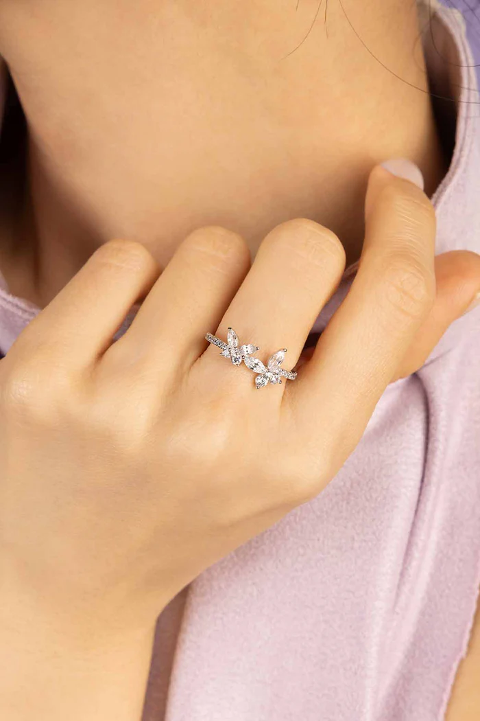 Anello con farfalla-argento