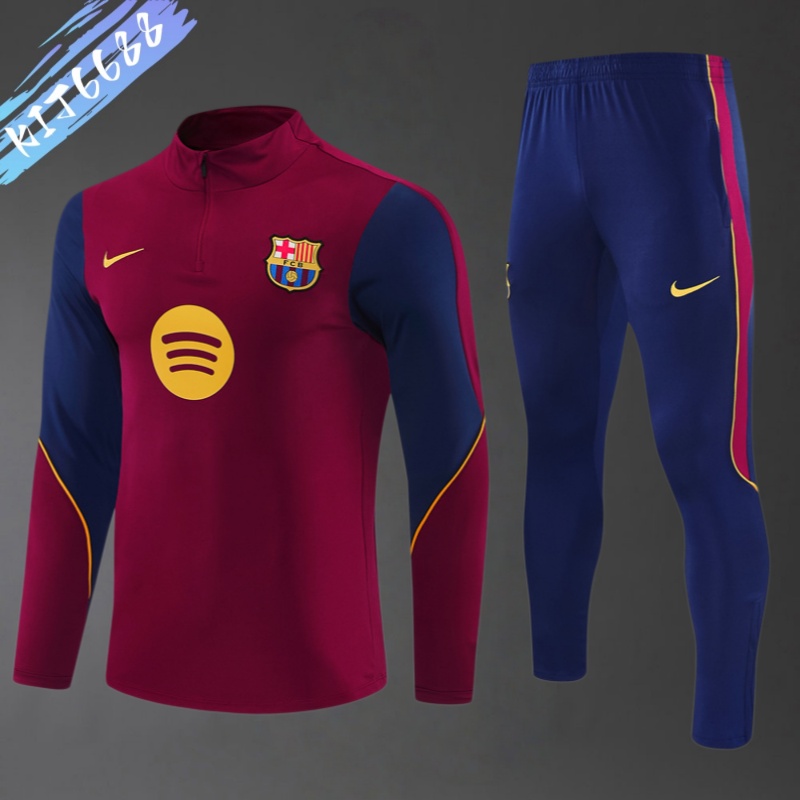 26/27 Barcelona Adult Half Zip Training Suit (Adult and Children's Set)
