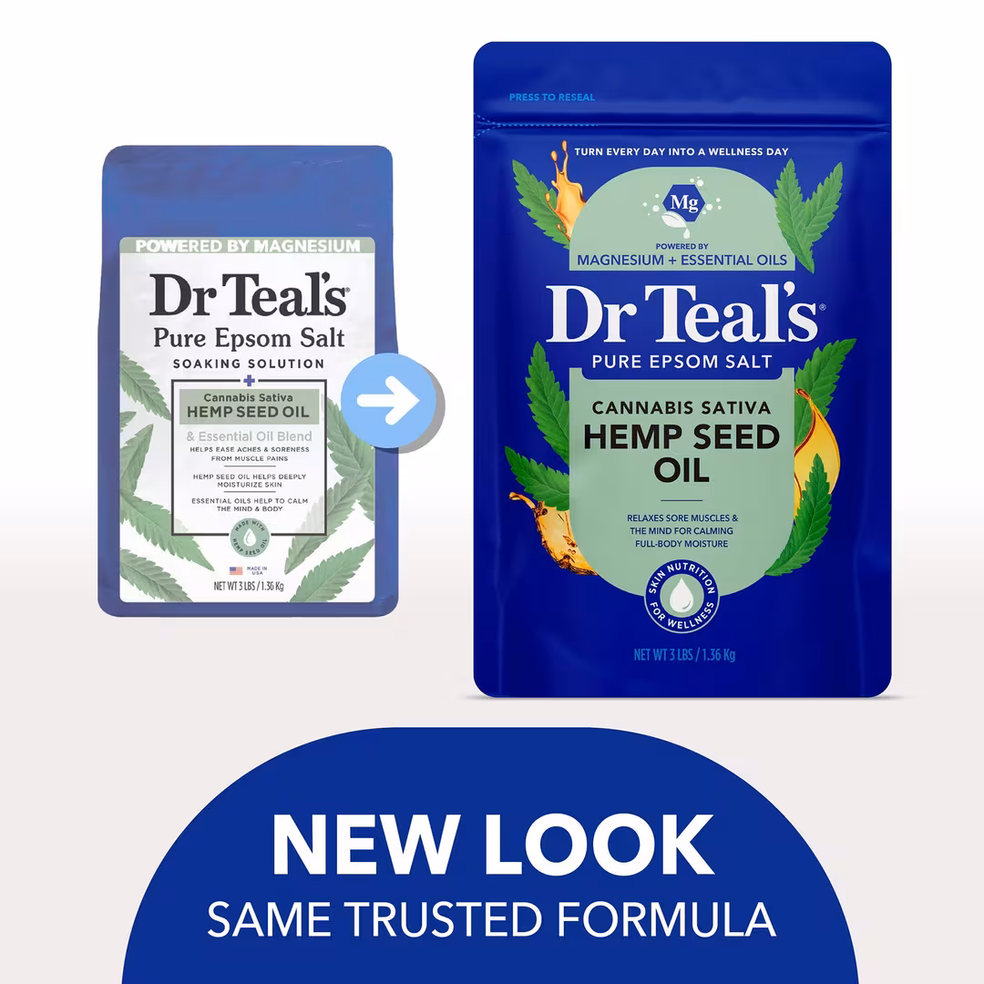 Dr Teal's  Cannabis Sativa Hemp Seed Oil Pure Epsom Salt