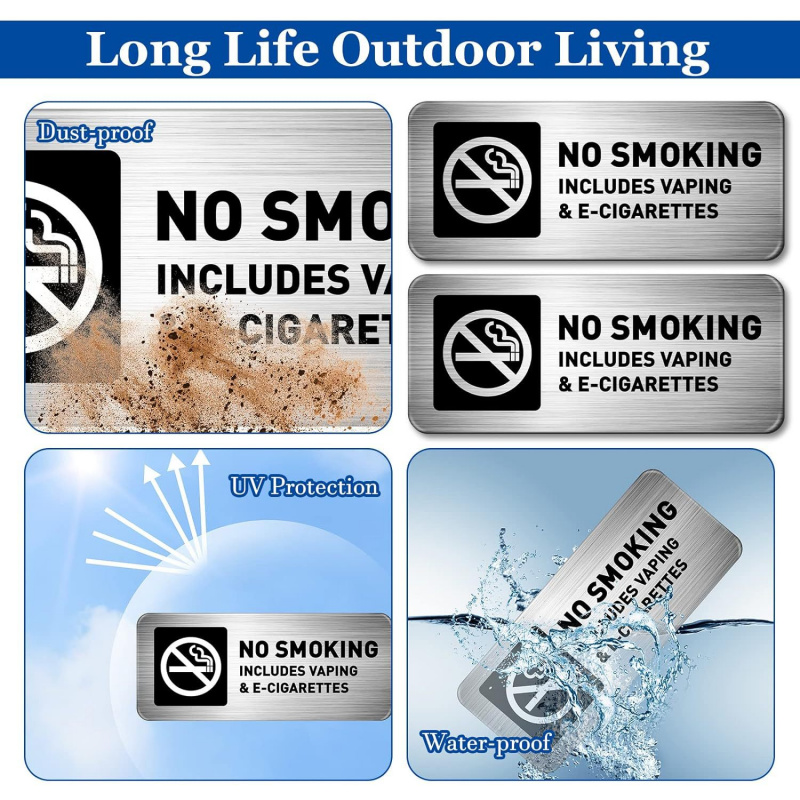 No-smoking sign, aluminum warning sign 7 x 3 inches, NO SMOKING SIGN Amazon