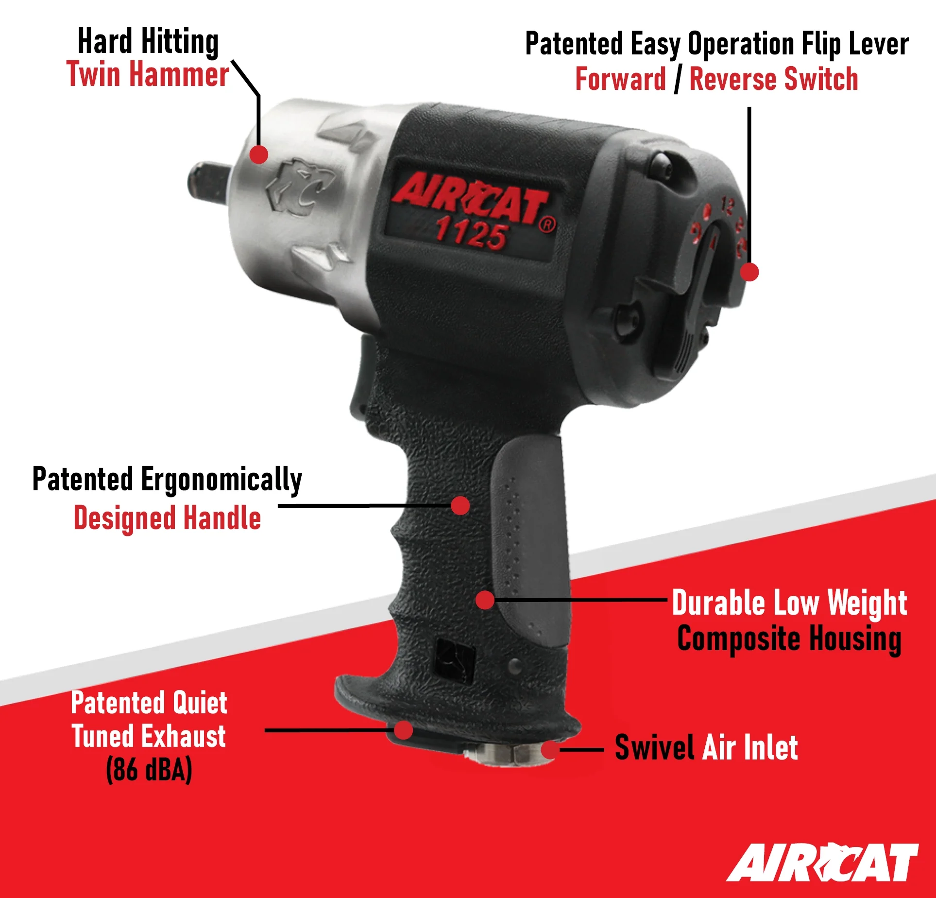 AirCat 1/2" Full Power Low Weight Magnesium Impact