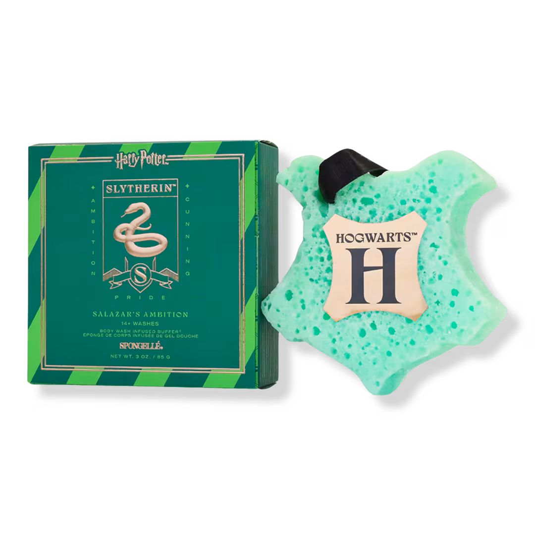 SPONGELLE  Harry Potter™ Slytherin™ Salazar's Ambition Body Buffer | Body Wash Infused Buffer