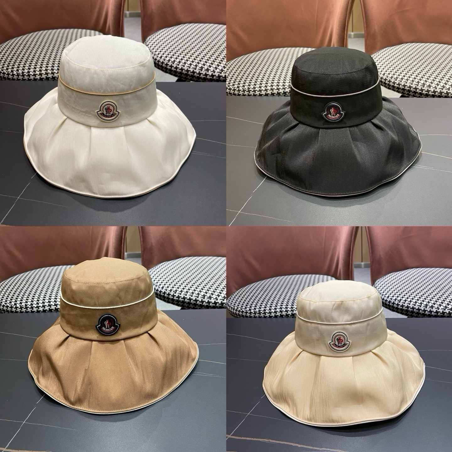 Moncler Logo Wide Brim Hat Sun Hat