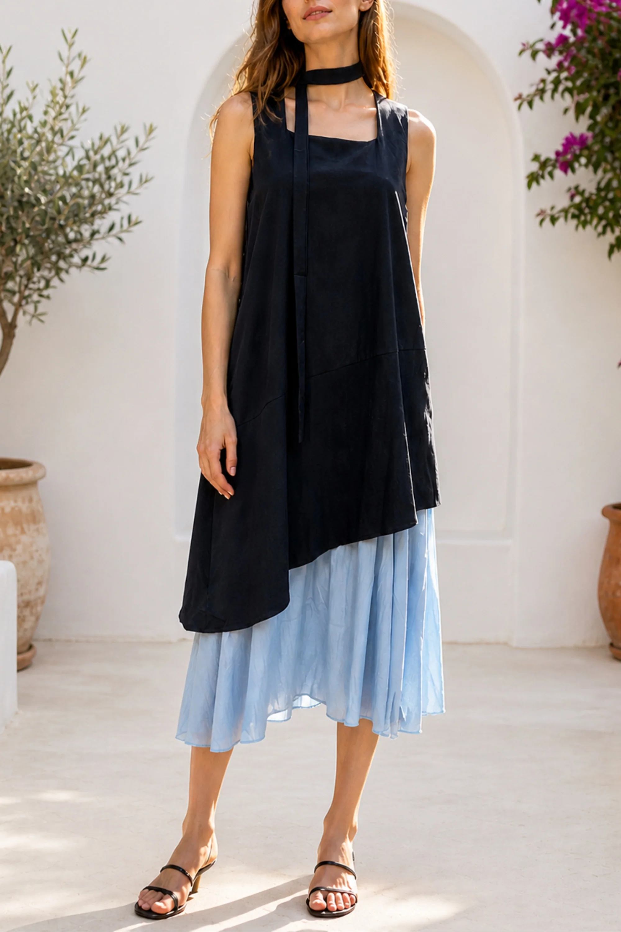 Aeris Noir Flow Dress