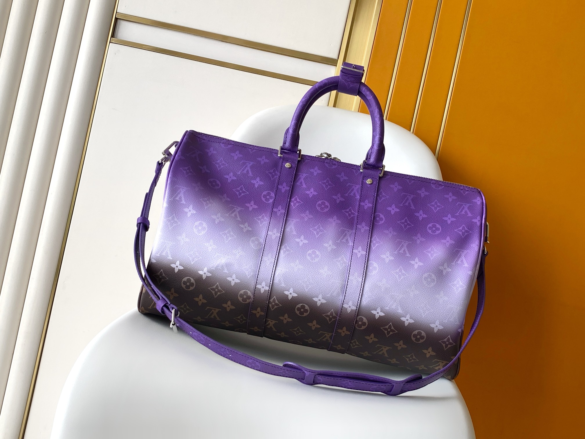LV Keepall 45 Travel Bag Purple Gradient