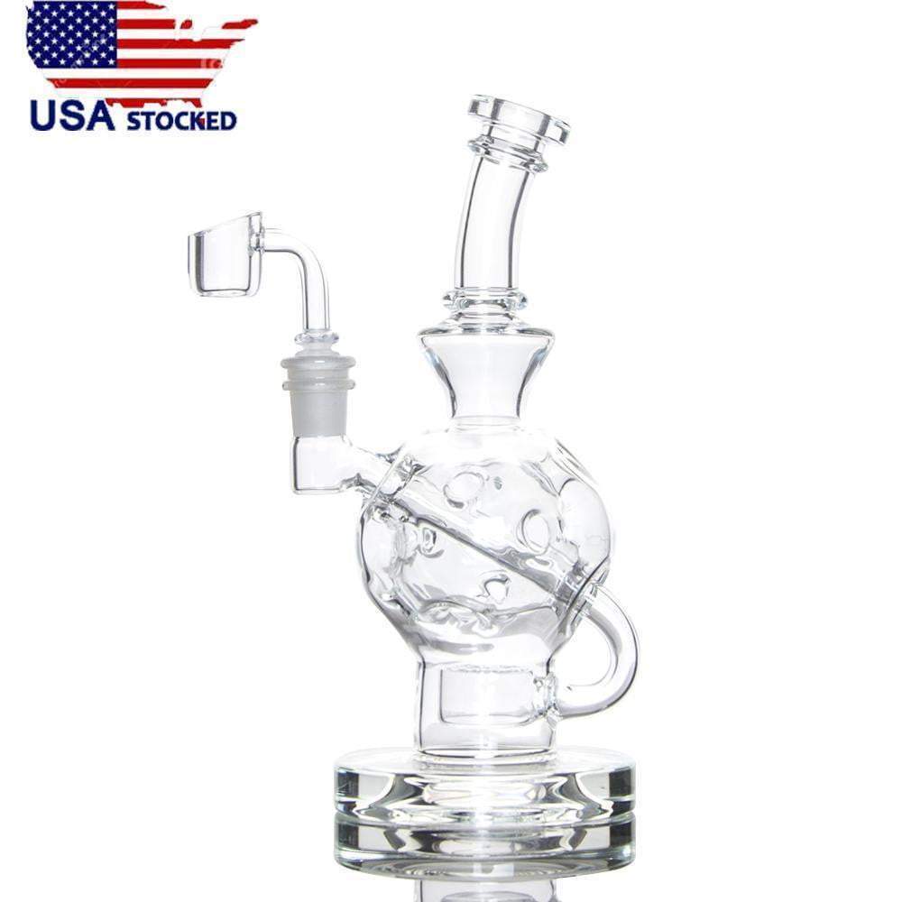 8 inch Ballsphere glass bong with Flower of Life Perc 14.5mm Joint