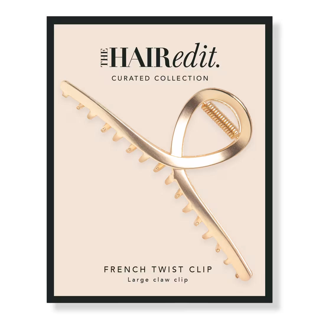 The Hair Edit  Gold French Twist Claw Clip