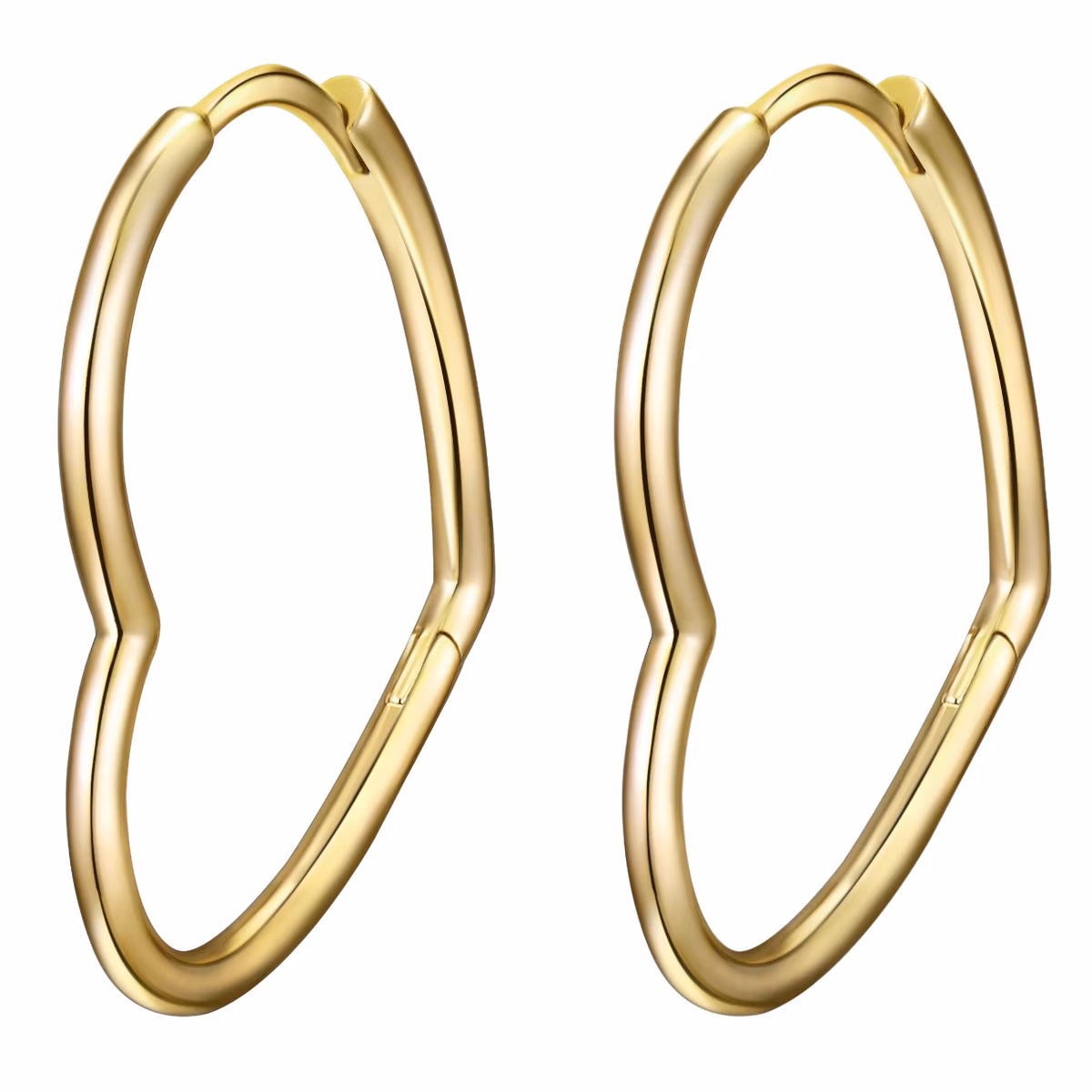 Creolen Herz aus Sterling Silber in gelbgold