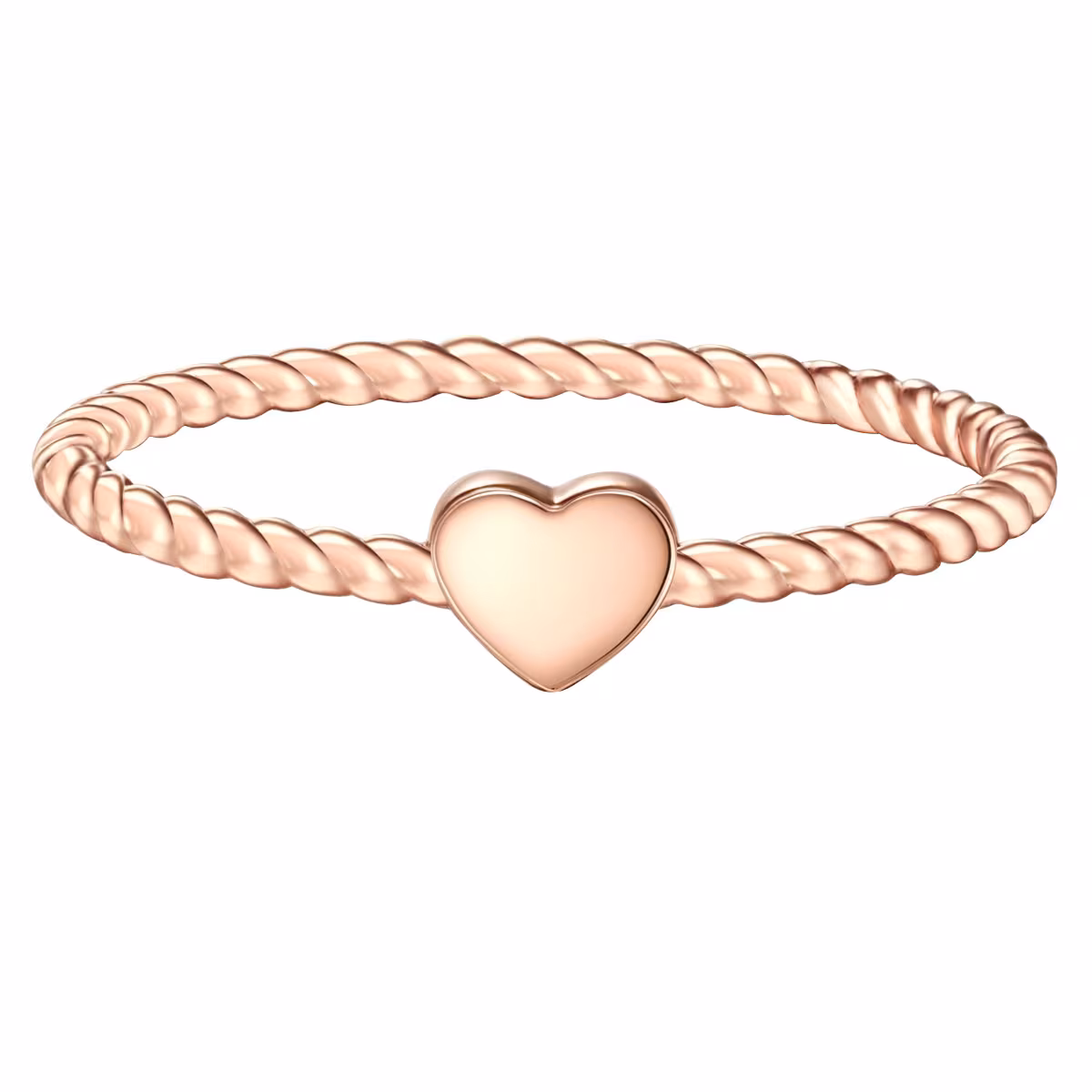 Ring Herz aus Sterling Silber in roségold