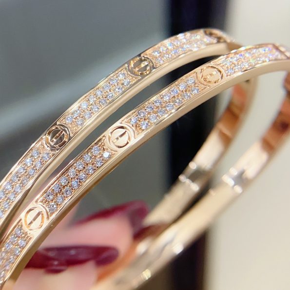 Cartier Love Bracelet Dupe, Small Model, Full Diamonds