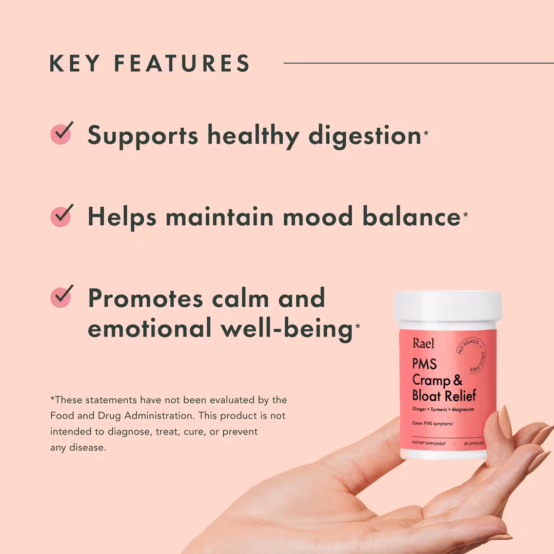 Rael  PMS Cramp & Bloat Supplement
