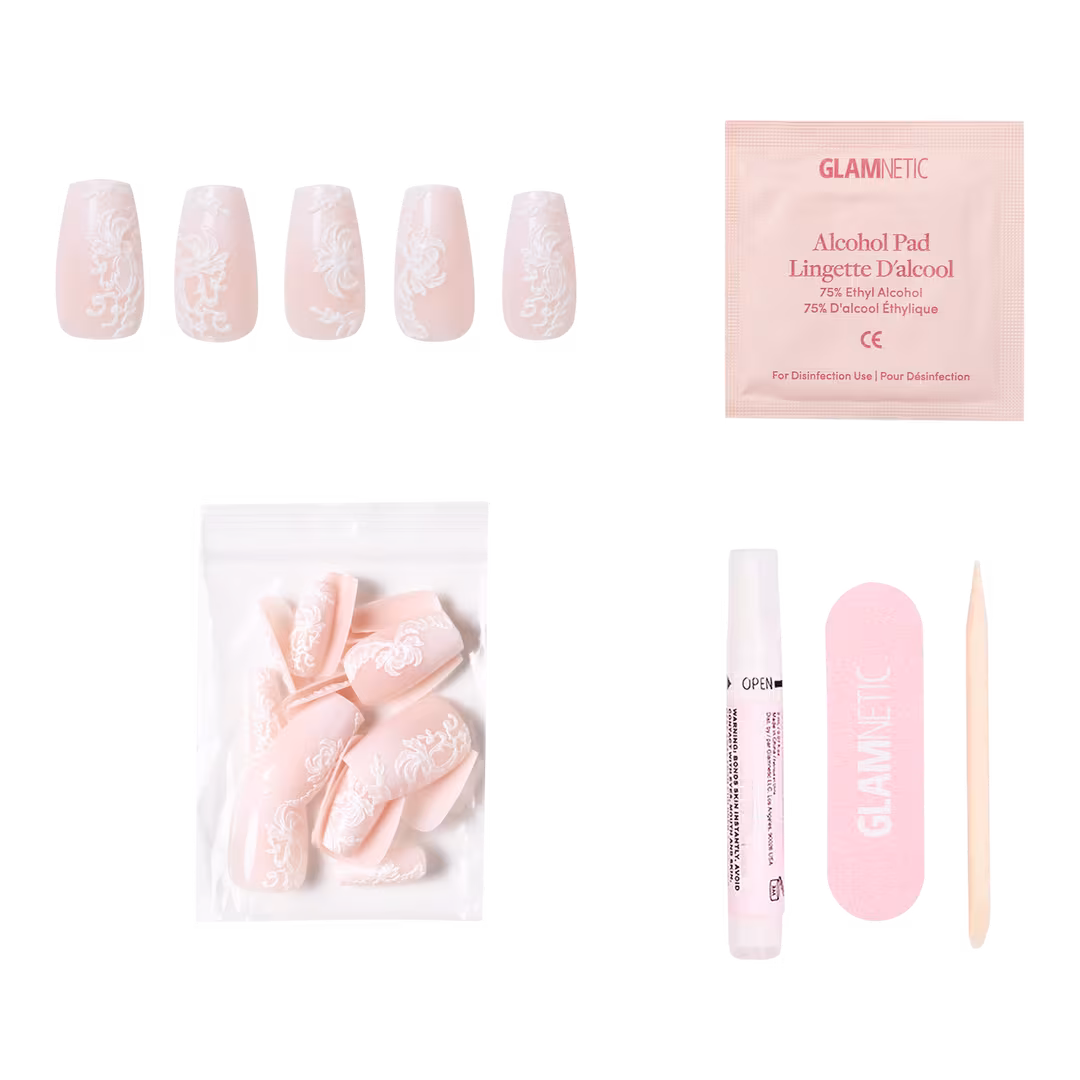 Glamnetic  Lace Blush Press-On Nails