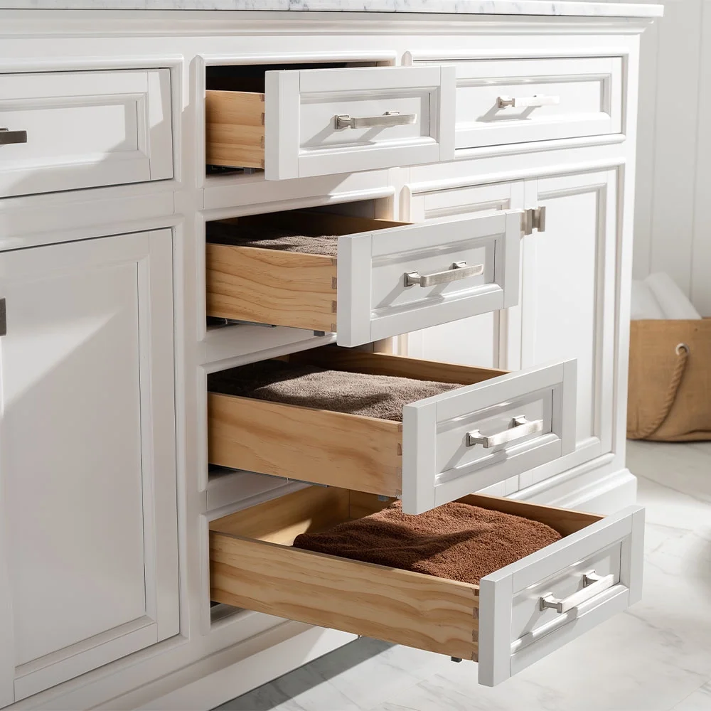 Design Element Milano 72" Double Sink Bathroom Vanity in White