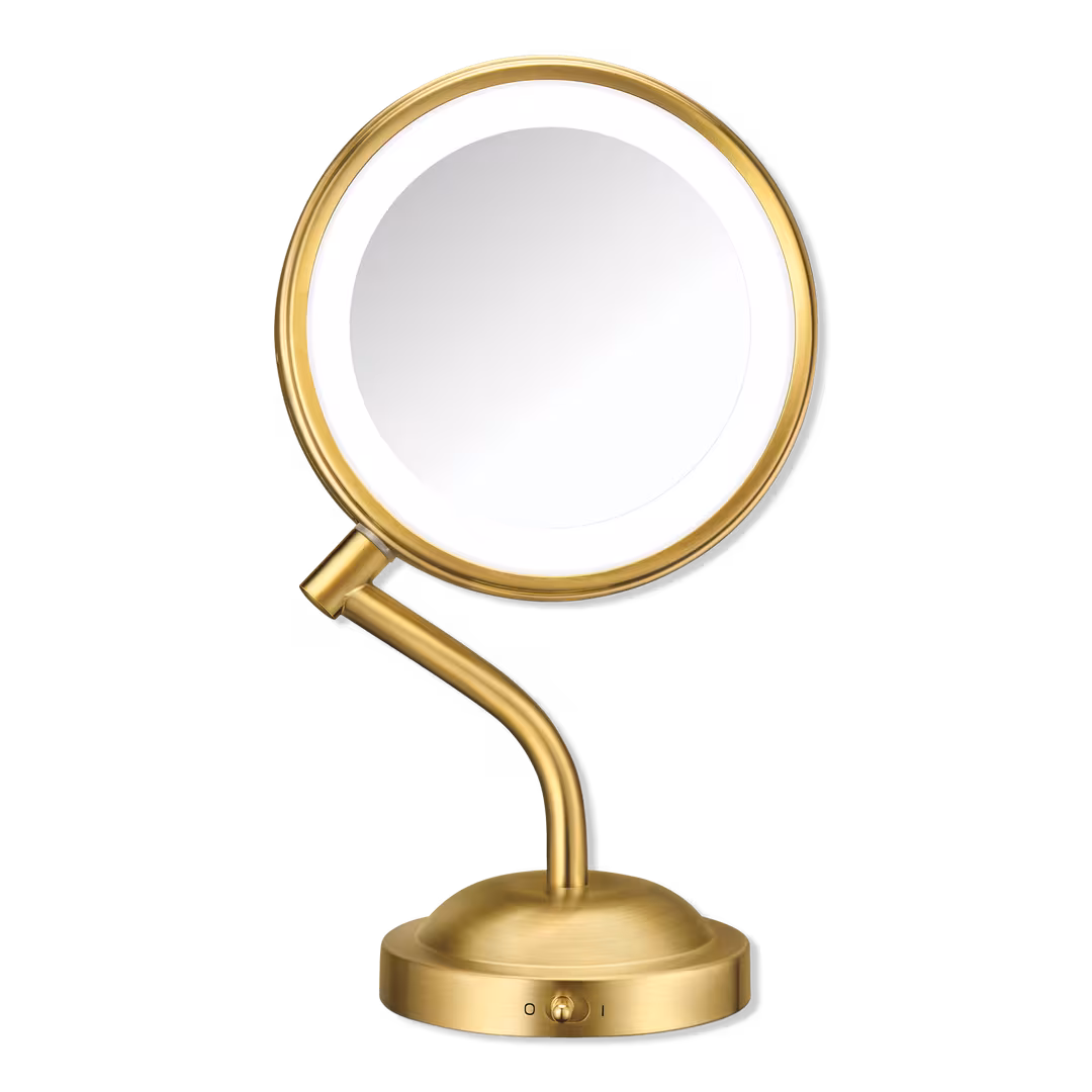 Conair  1X & 5X Maginification LED Brass Mirror