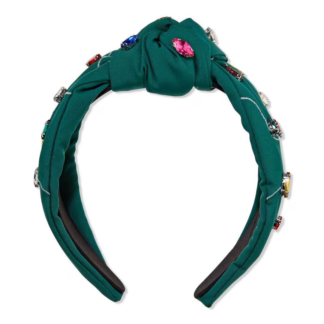 Conair Accessories  Green Knotted Headband with Multi-Color Stones