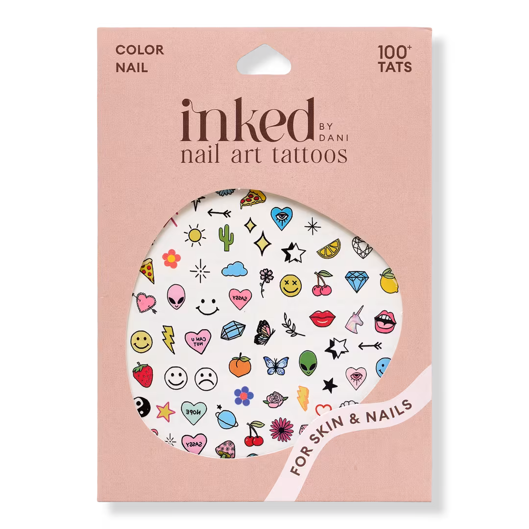 Inked by Dani  Color Nail Art Temporary Tattoo Pack