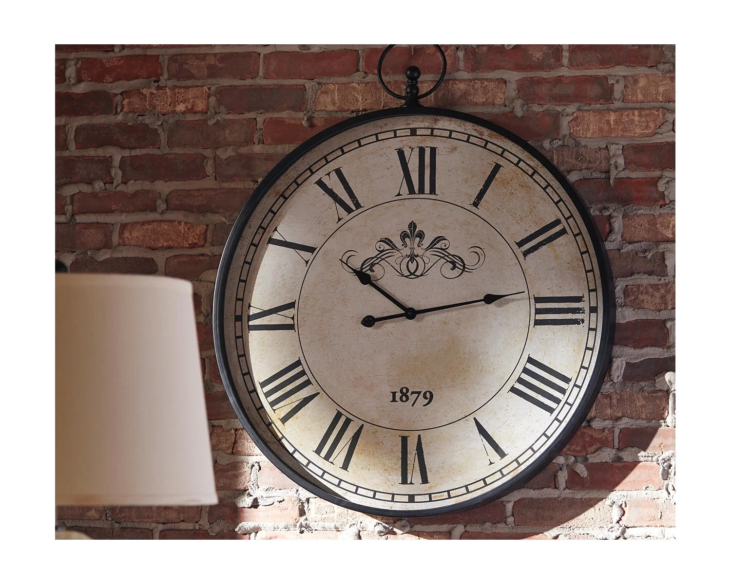 Signature Design by Ashley Traditional Augustina Wall Clock  Antique Black