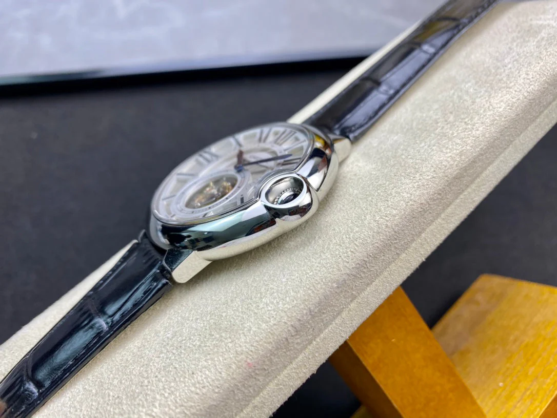 Cartier Watch Balloon 46mm Black Silver Tourbillon