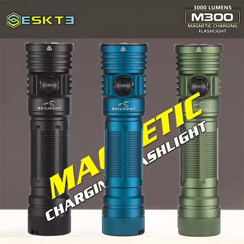 Skilhunt M300 V4 3000 Lumens 21700 Magnetic USB Rechargeable LED Flashlight