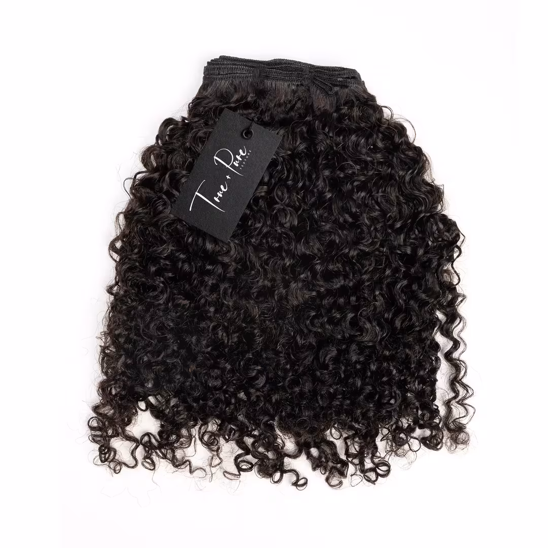 True + Pure Texture  Sasha Curl Deep Curly Human Hair Wefts (Bundles) Extensions