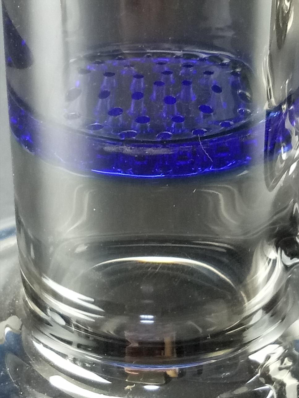 8 Gray Glass Honeycomb Perc Bong