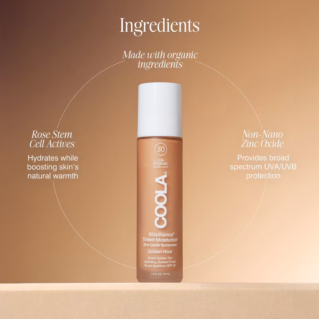 COOLA  Rosilliance Tinted Moisturizer Organic Sunscreen SPF 30