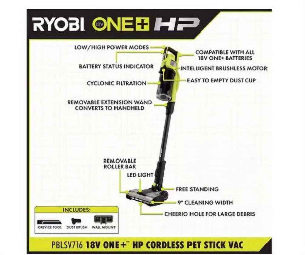 18V ONE HP CORDLESS PET STICK VAC