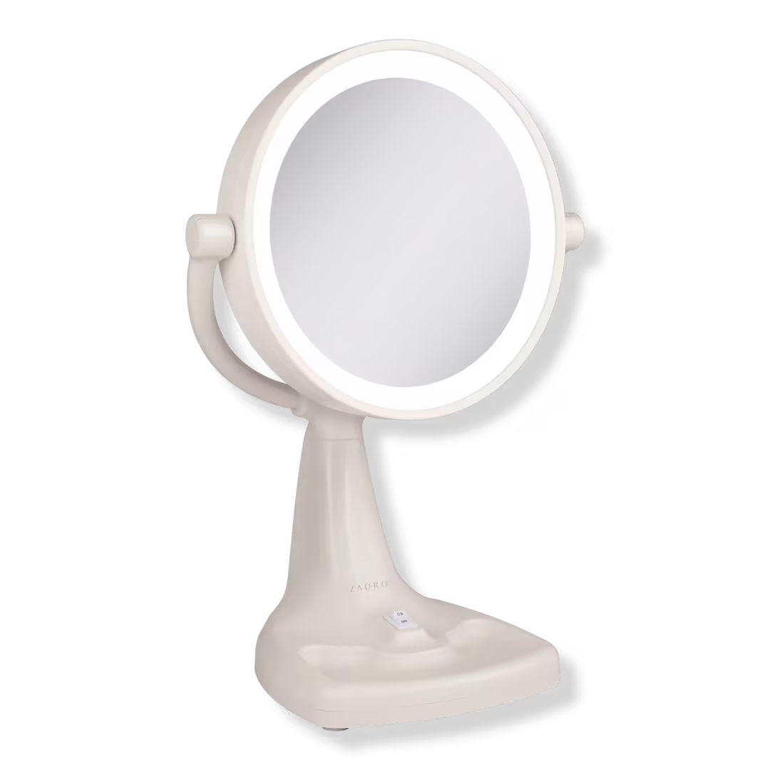 Zadro  Max Bright Lighted Makeup Mirror with 10X/1X, Storage Tray