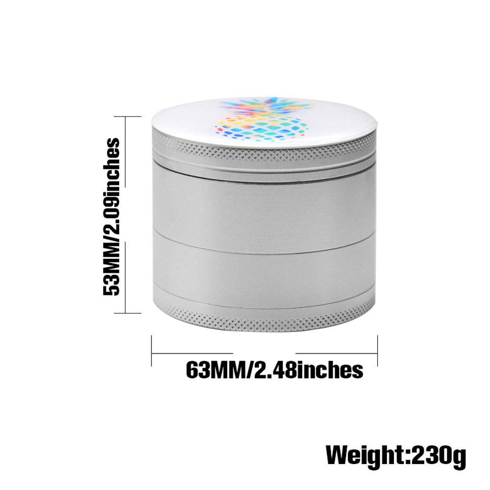 Pineapple Zinc Alloy Herb Grinder 4 Layer