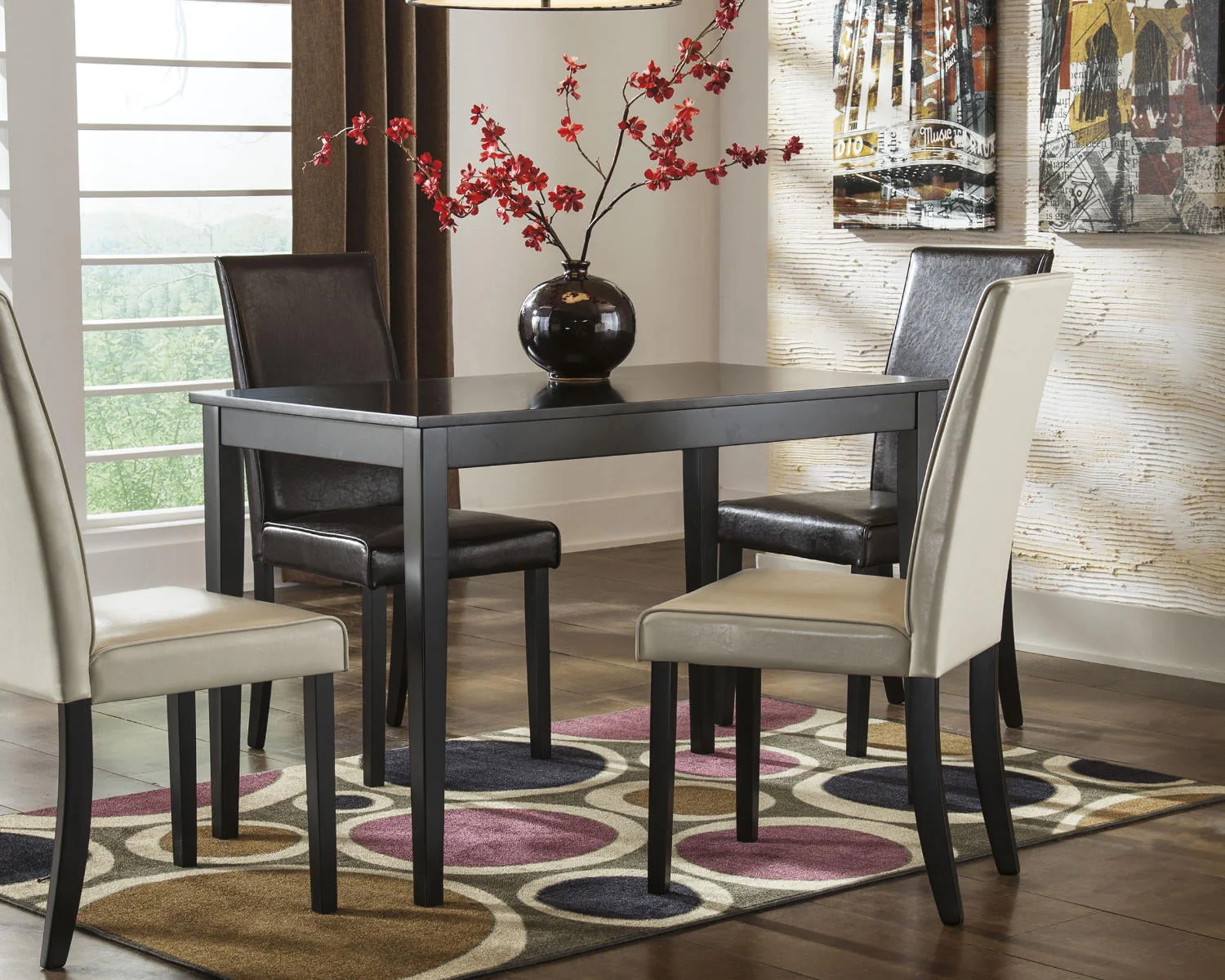Signature Design by Ashley Contemporary Kimonte Dining Table  Dark Brown