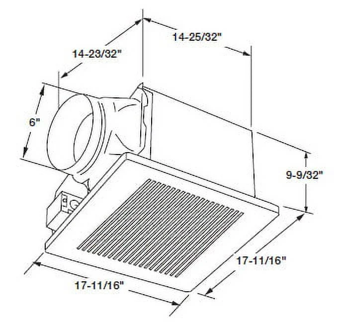 Panasonic Whisper Ceiling 390 CFM Bathroom Fan
